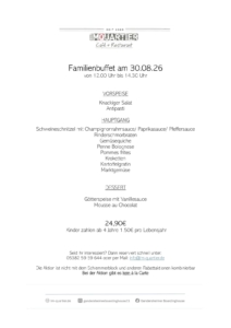 Familienbuffet 30.08.2026